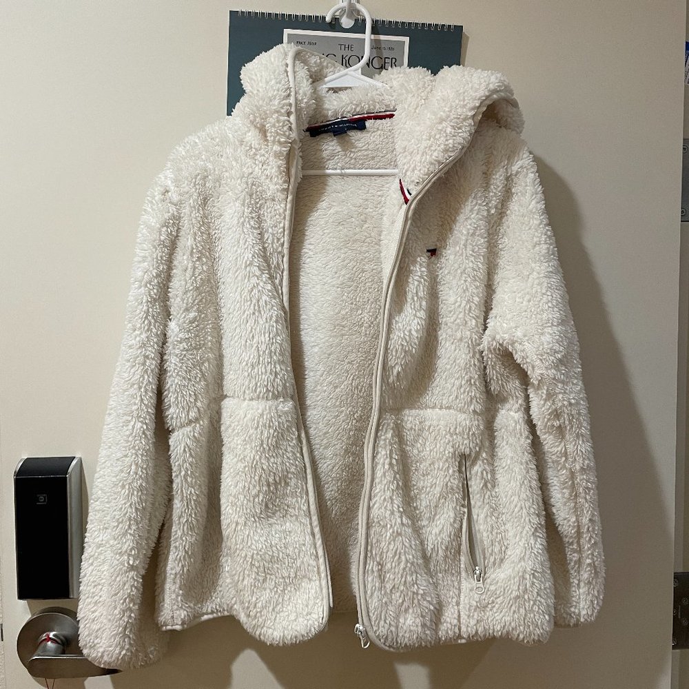 Tommy Hilfiger White Teddy Jacket